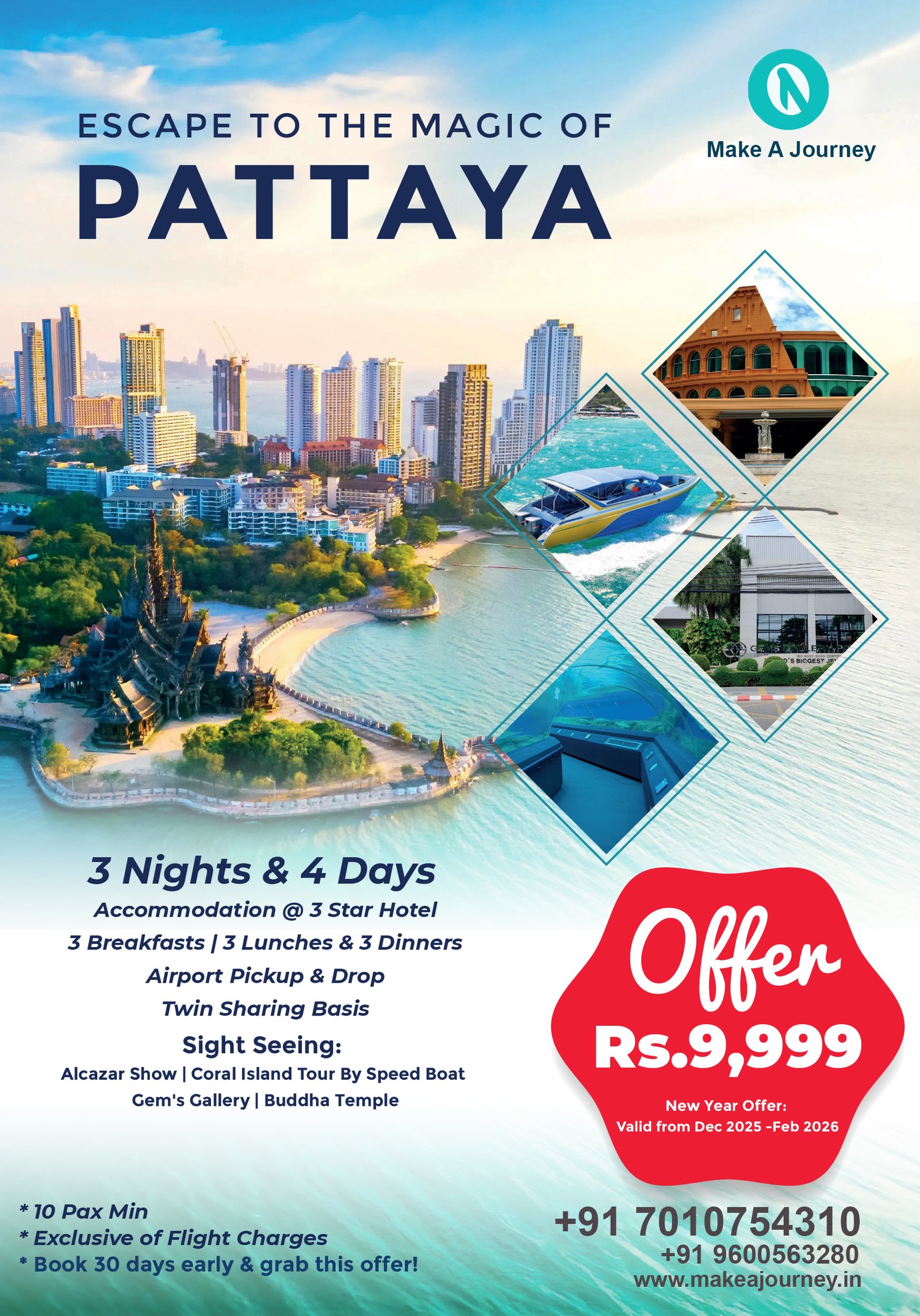  Thailand Package 3N/4Days
